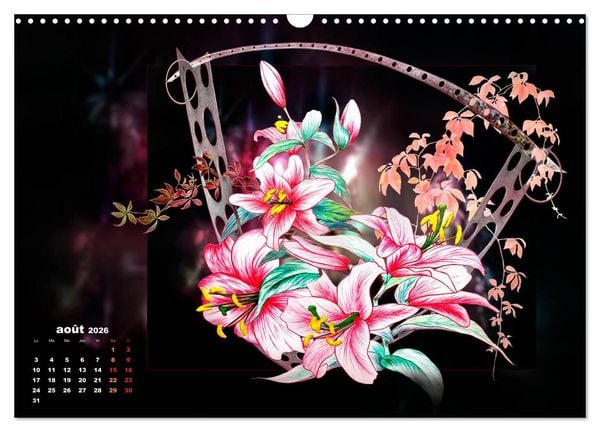 Produktbild: Images d'art Ikebana (Calendrier mural 2026 DIN A3 vertical), CALVENDO calendrier mensuel
