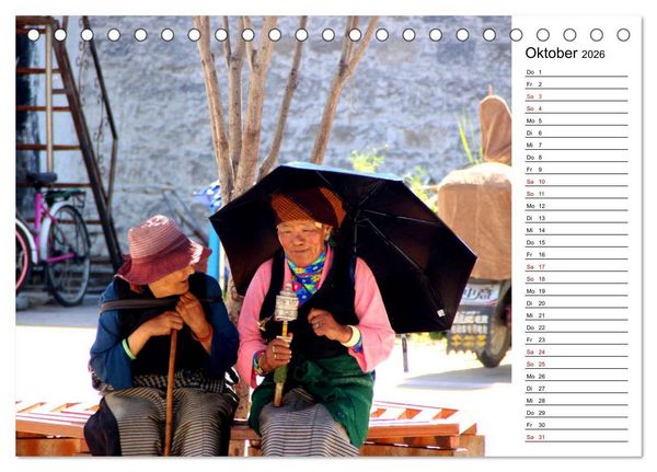 Produktbild: Tibet Momente (Tischkalender 2026 DIN A5 quer), CALVENDO Monatskalender