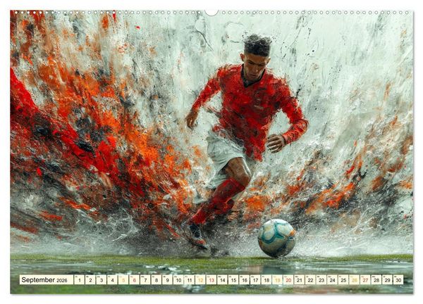 Produktbild: Fu&szlig;ball - alles geben (Wandkalender 2026 DIN A2 quer), CALVENDO Monatskalender