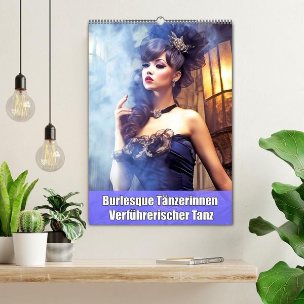 Produktbild: Burlesque T&auml;nzerinnen - Verf&uuml;hrerischer Tanz (Wandkalender 2026 DIN A2 hoch), CALVENDO Monatskalender