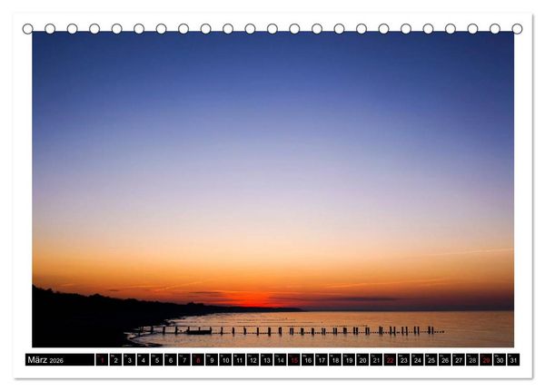 Produktbild: Nordsee & Ostsee (Tischkalender 2026 DIN A5 quer), CALVENDO Monatskalender