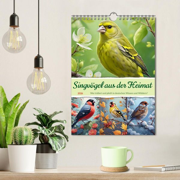 Produktbild: Singv&ouml;gel aus der Heimat (Wandkalender 2026 DIN A4 hoch), CALVENDO Monatskalender