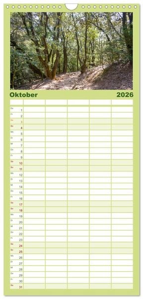 Produktbild: Familienplaner 2026 - Montserrat Wanderung mit 5 Spalten (Wandkalender, 21 x 45 cm) CALVENDO