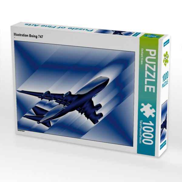 Produktbild: CALVENDO Puzzle Illustration Boing 747 | 1000 Teile Lege-Gr&ouml;&szlig;e 64x48cm Foto-Puzzle f&uuml;r gl&uuml;ckliche Stunden