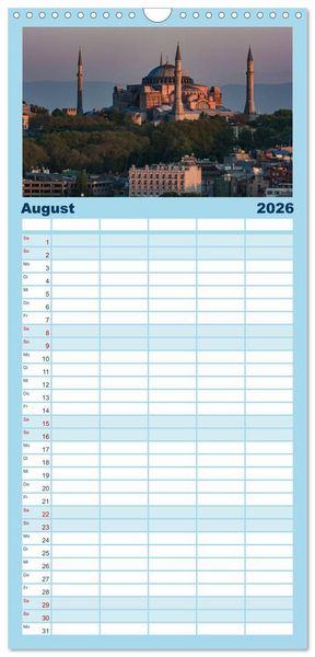 Produktbild: Familienplaner 2026 - Istanbul - Stadt am Bosporus mit 5 Spalten (Wandkalender, 21 x 45 cm) CALVENDO