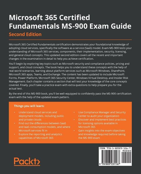 Produktbild: Microsoft 365 Certified Fundamentals MS-900 Exam Guide - Second Edition