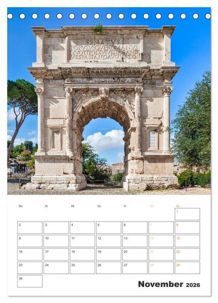 Produktbild: Rom - Kunst, Kultur und Geschichte (Tischkalender 2026 DIN A5 hoch), CALVENDO Monatskalender