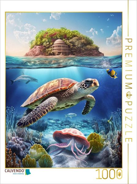 CALVENDO Puzzle Ein Motiv aus dem Kalender Die Schönheit unter und über Wasser | 1000 Teile Lege-Größe 64x48cm Foto-Puzzle für glückliche Stunden