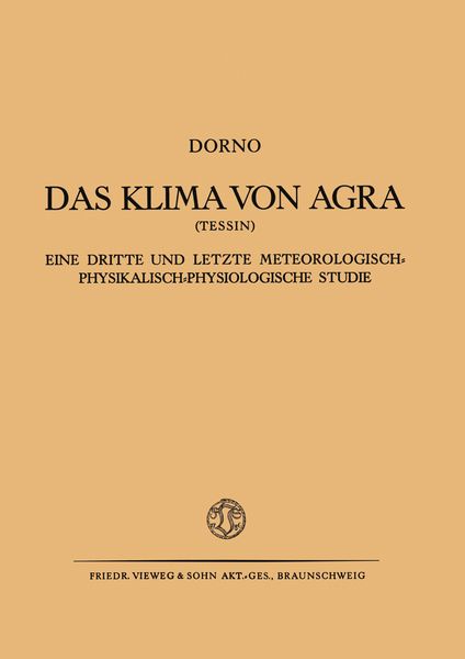 Produktbild: Das Klima von Agra (Tessin)