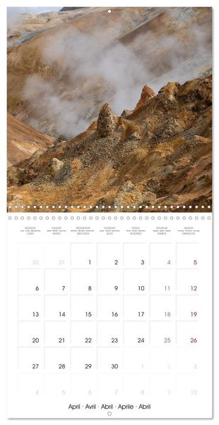 Produktbild: Iceland - Colorful Mountains (Wall Calendar 2026 12 &times; 12 Inch) CALVENDO 12 Month Wall Calendar