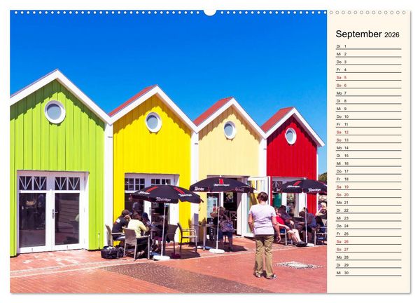 Produktbild: Langeoog Geburtstagskalender (Wandkalender 2026 DIN A2 quer), CALVENDO Monatskalender