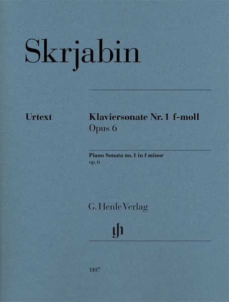 Produktbild: Alexander Skrjabin - Klaviersonate Nr. 1 f-moll op. 6