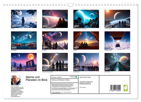 Produktbild: Sterne und Planeten im Blick (Wandkalender 2026 DIN A3 quer), CALVENDO Monatskalender