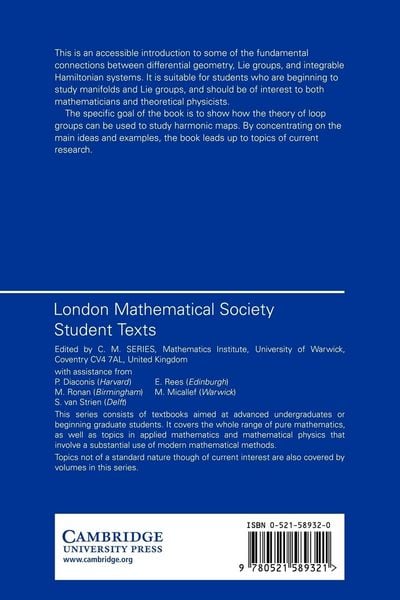Produktbild: Harmonic Maps, Loop Groups, and Integrable Systems