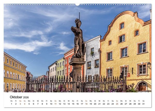 Produktbild: Sonniges Sch&auml;rding, Barockstadt am Inn (Wandkalender 2026 DIN A2 quer), CALVENDO Monatskalender