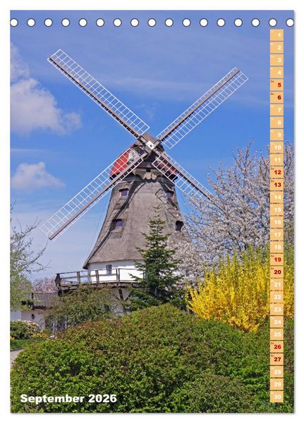 Produktbild: Deutschlands historische Windm&uuml;hlen (Tischkalender 2026 DIN A5 hoch), CALVENDO Monatskalender
