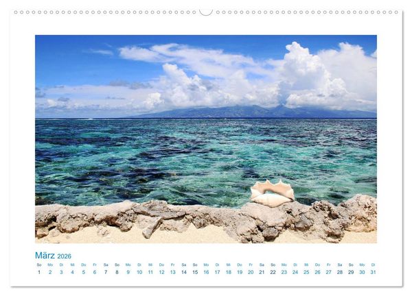 Produktbild: Franz&ouml;sisch-Polynesien Trauminseln im S&uuml;dpazifik (Wandkalender 2026 DIN A2 quer), CALVENDO Monatskalender