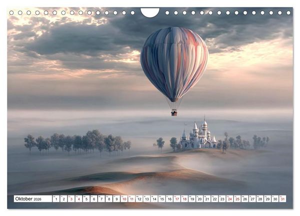 Produktbild: Himmelsmagie in Ballonfarben (Wandkalender 2026 DIN A4 quer), CALVENDO Monatskalender