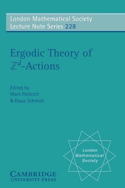 Produktbild: Ergodic Theory of ZD Actions
