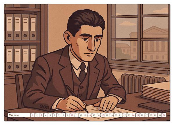 Produktbild: Franz Kafka (Wandkalender 2026 DIN A2 quer), CALVENDO Monatskalender