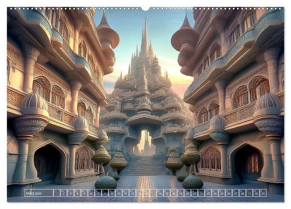 Produktbild: Die Fantasie als Architekt (Wandkalender 2026 DIN A2 quer), CALVENDO Monatskalender