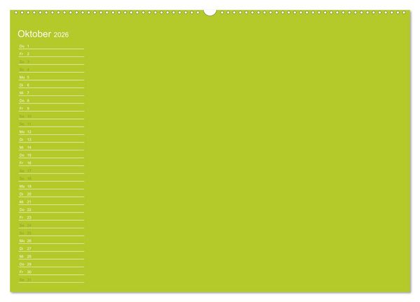 Produktbild: Bastel-Geburtstagskalender gr&uuml;n / Geburtstagskalender (Wandkalender 2026 DIN A2 quer), CALVENDO Monatskalender