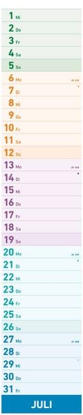 Produktbild: Megaplaner XXL 2026 - Streifen-Kalender 18x86 cm - mit Ferienterminen - viel Platz für Notizen - Wandplaner - Küchenkalender - Alpha Edition