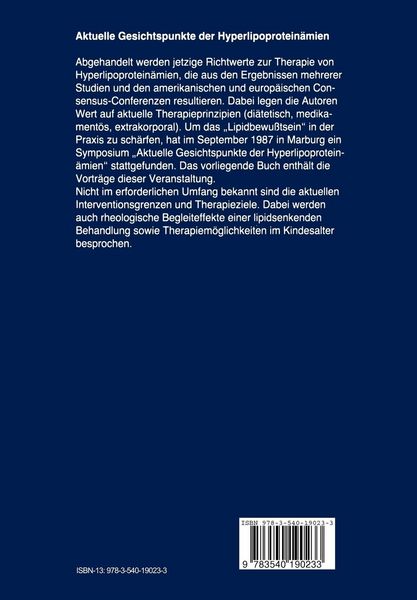 Produktbild: Aktuelle Gesichtspunkte der Hyperlipoprotein&auml;mien