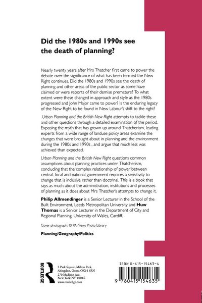 Produktbild: Urban Planning and the British New Right
