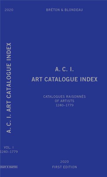 Produktbild: A.c.i. Art Catalogue Index T.1: Catalogues Raisonnes Of Artists;