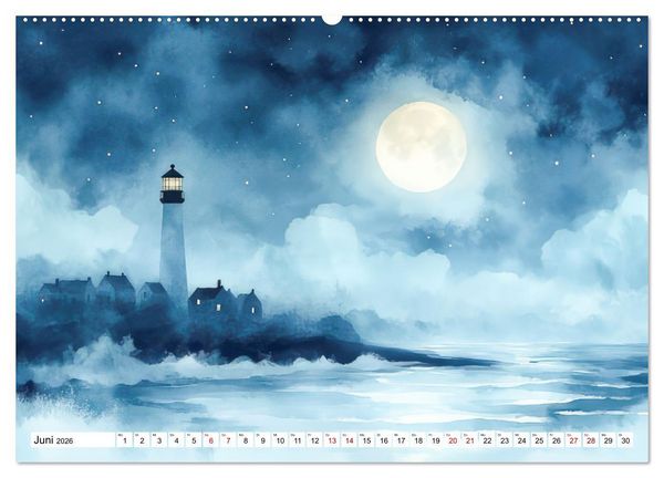 Produktbild: Wellenw&auml;chter (Wandkalender 2026 DIN A2 quer), CALVENDO Monatskalender
