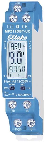 Produktbild: Eltako 23001003 MFZ12DBT-UC Zeitrelais 230 V/AC 1 St. Zeitbereich: 0.1 - 14400s 1 Wechsler