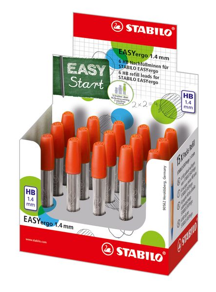 Produktbild: Nachf&uuml;llminen STABILO&reg; EASYergo 1.4, HB, 6 Minen