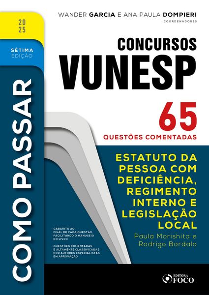 Produktbild: Como Passar em Concursos Vunesp - 7&ordf; Ed -2025