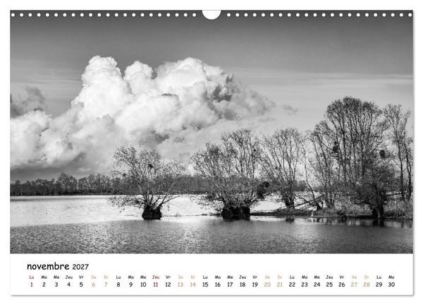 Produktbild: Terres de contraste &ndash; Une ann&eacute;e en monochrome (Calendrier mural 2027 DIN A3 vertical), CALVENDO calendrier mensuel