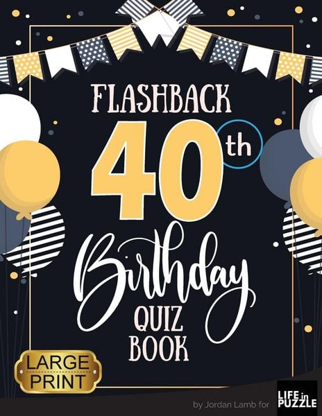 Produktbild: Flashback 40th Birthday Quiz Book Large Print