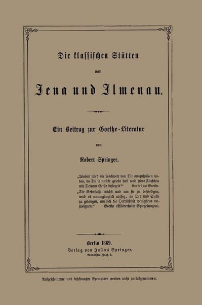Produktbild: Die klassischen St&auml;tten von Jena und Jlmenau