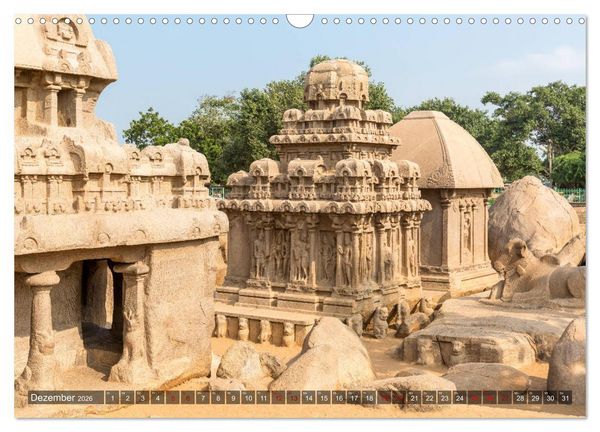 Produktbild: Indien - Mahabalipuram (Wandkalender 2026 DIN A3 quer), CALVENDO Monatskalender