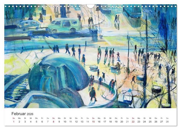Produktbild: Berlin erlebt und gemalt - Ren&eacute;e K&ouml;nig (Wandkalender 2026 DIN A3 quer), CALVENDO Monatskalender