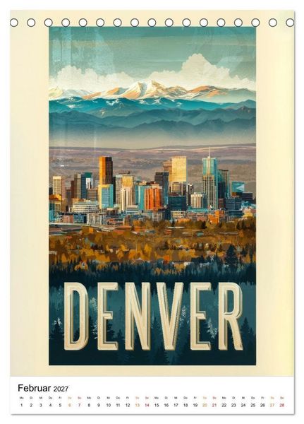 Produktbild: USA - Retro Journeys (Tischkalender 2027 DIN A5 hoch), CALVENDO Monatskalender