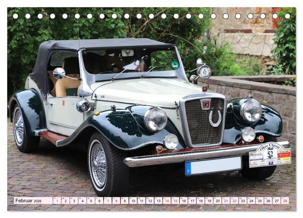 Produktbild: Ohre Classics - Oldtimer auf der Schlossdom&auml;ne in Wolmirstedt (Tischkalender 2026 DIN A5 quer), CALVENDO Monatskalender
