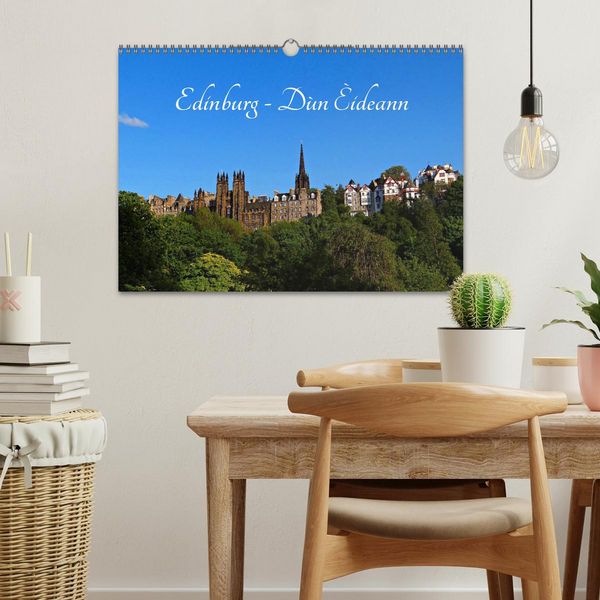 Produktbild: Edinburgh - D&ugrave;n &Egrave;ideann (Wandkalender 2026 DIN A3 quer), CALVENDO Monatskalender