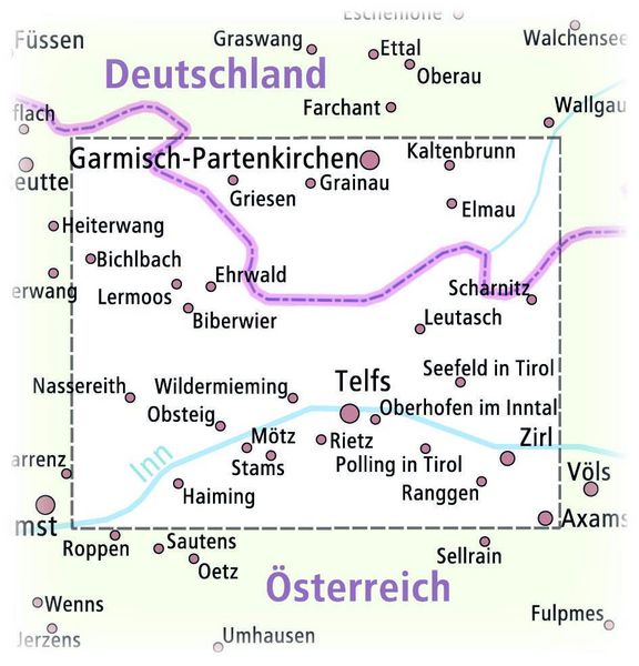 Produktbild: Publicpress Rad- und Wanderkarte Zugspitze, Wettersteingebirge, Mieminger Kette 1:35.000