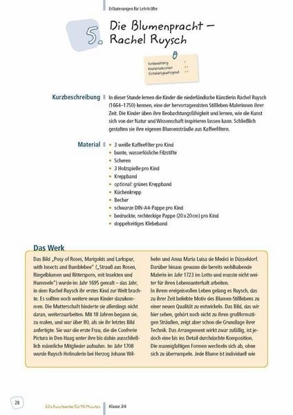 Produktbild: 20 x Kunstwerke f&uuml;r 90 Minuten - Klasse 3/4