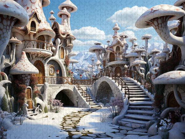 Produktbild: CALVENDO Puzzle Januar Pilzhaus | 1000 Teile Lege-Gr&ouml;&szlig;e 64x48cm Foto-Puzzle f&uuml;r gl&uuml;ckliche Stunden