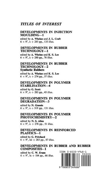 Produktbild: Developments in Injection Moulding
