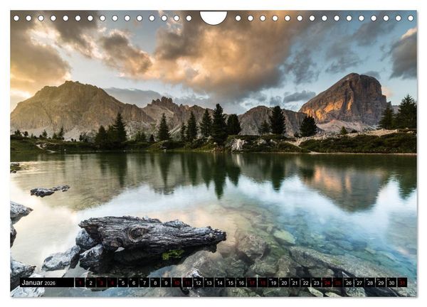 Produktbild: Bergseen in den Dolomiten (Wandkalender 2026 DIN A4 quer), CALVENDO Monatskalender