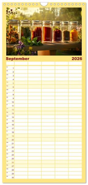 Produktbild: Familienplaner 2026 - K&uuml;chenkalender Glaswerk mit 5 Spalten (Wandkalender, 21 x 45 cm) CALVENDO