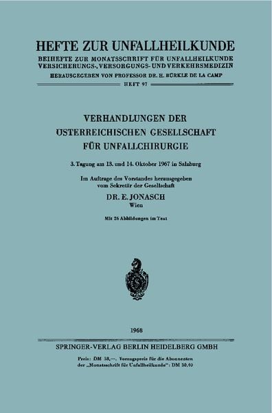 Produktbild: Verhandlungen der &Ouml;sterreichischen Gesellschaft f&uuml;r Unfallchirurgie