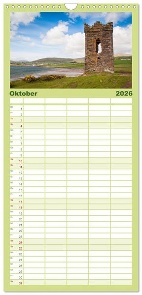 Produktbild: Familienplaner 2026 - Irland. Wild Atlantic Views. mit 5 Spalten (Wandkalender, 21 x 45 cm) CALVENDO